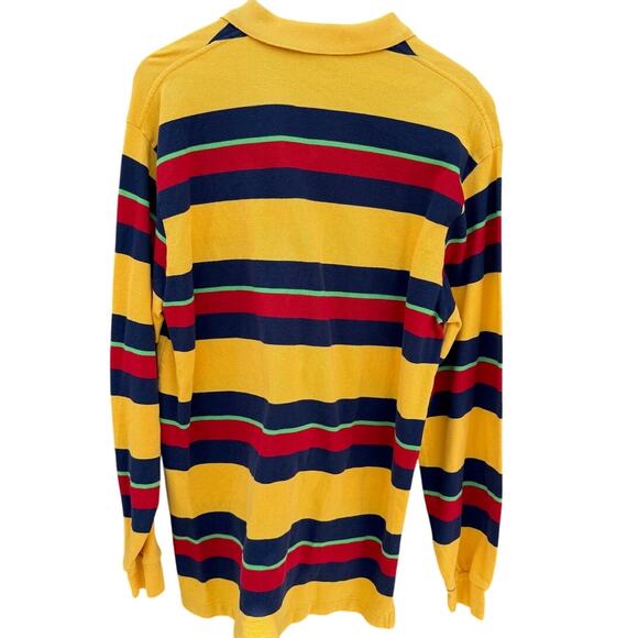 Polo Ralph Lauren Yellow blue red long sleeve shirt Size Large - Picture 2 of 5